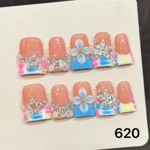 <span class=keywords><strong>Uñas</strong></span> <span class=keywords><strong>Postizas</strong></span> de Lujo de Marca Privada, Hechas a Mano, <span class=keywords><strong>Uñas</strong></span> Artificiales Personalizadas, Cobertura Completa, Estilo Bailarina, <span class=keywords><strong>con</strong></span> Pedrería, <span class=keywords><strong>Uñas</strong></span> Artificiales Decorativas - Product Image 2