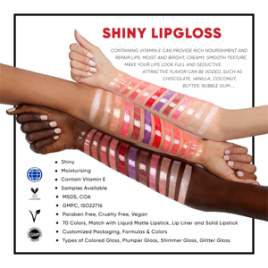 Venta caliente de las mujeres brillo de labios de larga duración hidratante brillo de labios bajo MOQ Etiqueta Privada lápiz labial mate al por mayor - Product Image 6