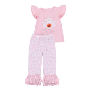 Personalizado infantil bebé niña verde hierba impresión niños al por mayor mameluco de manga larga mono niño lindo conjunto - Product Image 2