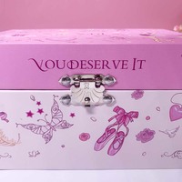 Boîte à musique à manivelle écologique avec motif personnalisé de danseuse de ballet rotative, cadeau d'anniversaire pour les enfants de 3 ans