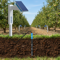 Capteur de sol multi-niveaux à énergie solaire pour l'agriculture de précision, surveillance de l'EC, du NPK, de l'humidité du sol et de l'humidité relative, capteur de sol tout-en-un