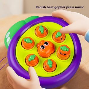 Fun Little Yellow Duck Handheld Plastic Whack-a-Mole Press Toy Jeux éducatifs de dessins animés pour enfants Vente en gros - Product Image 4