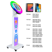 Soporte de Luz LED con Envío Rápido, Anillo de Luz Giratorio para Selfies, Cabina de Fotos para iPad de 10.2/10.5/10.9/11/12.9/13 Pulgadas
