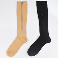 Chaussettes de compression à fermeture éclair, bas de compression à bout fermé pour hommes et femmes