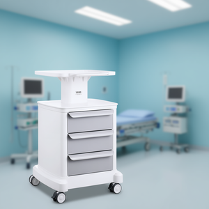 Carro de laboratorio médico móvil de 4 niveles, 3 cajones, 1 bandeja superior, Material ABS blanco, carro rodante, almacenamiento, 4 ruedas Silenciosas Para Hospital - Product Image 2