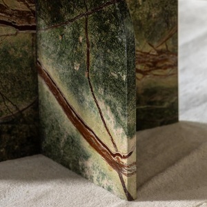 Mesa de centro redonda de mármol verde muebles de piedra de sala de estar modernos de moda - Product Image 2