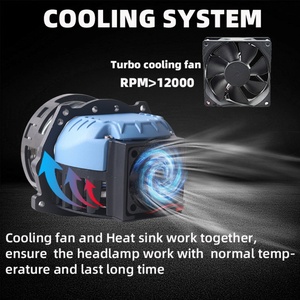 Factory Price 3 Inch S9pro 62w 6000k Super Bright Auto Bi H7 <b>H4</b> Led Projector Lens Headlight Car Led Headlights Bulbs - Product Image 5