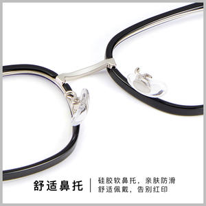 Monture de lunettes transparente grise anti-lumière bleue, monture complète rectangulaire, unisexe, adulte, design élégant - Product Image 4