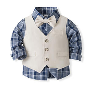 Tenues de cérémonie pour garçons de 1 à 5 ans, vêtements de fête pour bébés garçons, ensemble veste et pantalon uni, vêtements pour tout-petits, ensembles de vêtements pour enfants - Product Image 3