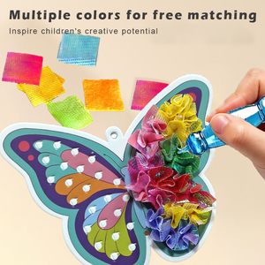 Kit Arte Poke Art con Farfalle per Bambini, Set Fai-da-Te per Creare Ciondoli in Tessuto, Giocattolo Educativo Artigianale, <span class=keywords><strong>Regalo</strong></span> di Compleanno per Ragazze - Product Image 3