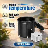 Mini refroidisseur d'eau 0,8 CV avec baignoire gonflable pliable gratuite 41 ° F à 86 ° F Chiller U.S. Livraison d'une baignoire de récupération sportive par immersion froide
