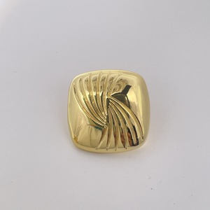 Pendientes de Botón Geométricos de Lujo Ligeros, Estilo Clásico Vintage, Chapados en Oro, de Latón, Sin Piedras Preciosas, de Tianyu Gems - Product Image 1