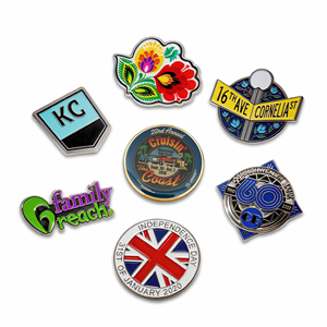 Fabricant personnalisé, sans minimum, emblème en métal, broche ronde, épingle à chapeau en émail dur et doux Époxy, épinglette en métal personnalisée - Product Image 1