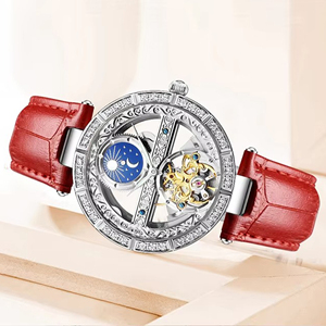 Nuovo Orologio da Polso Meccanico da <span class=keywords><strong>Donna</strong></span> alla Moda, Orologio di Lusso Elegante con Tourbillon, Impermeabile 3ATM, Completamente Automatico - Product Image 3