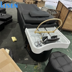 Lit de lavage de luxe moderne Kisen avec circulation d'eau, lit professionnel pour traitement capillaire avec douche pour spa et salon - Product Image 2