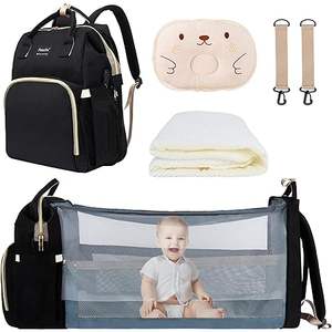 Muestra Gratuita, Personalización con Logotipo, OEM, Bolso de Pañales Grande de Piel Vegana para Maternidad, Mochila para Pañales de Bebé Recién Nacido - Product Image 1