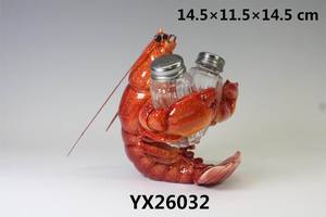 New Design 2024 Home Kitchen Decor Resin Ocean Sea Turtle Seahorse <strong>Crab</strong> Octopus Salt Pepper Shakers Holder <strong>Figurine</strong>