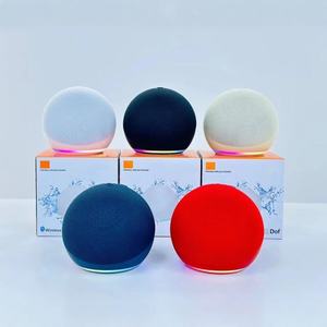Mini Round Fabric Bluetooth <b>Speaker</b> RGB Ring Light BT5.3 Portable Lanyard Home Bedroom Desk Decor 5-10W <b>Wireless</b> Audio - Product Image 4
