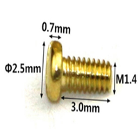Micro vis vente chaude tête de bouton fendue en laiton précision petites Micro vis