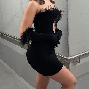 ชุดเดรสเซ็กซี่ของผู้หญิงแขนยาวแบบโปร่ง - Product Image 4