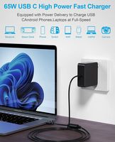 Adaptateur Secteur USB-C 65W pour Ordinateur Portable MacBook Dell Latitude Lenovo Huawei MateBook HP Spectre Acer Chromebook Chargeur Mural Rapide PD