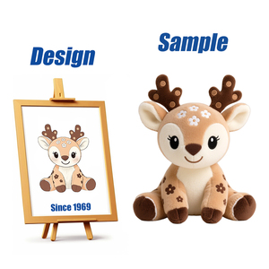 Boneka Kucing Lucu Bordir Ungu Custom Shengye Toys, Mainan Boneka Hewan Isi Dakron untuk Hadiah Bisnis - Product Image 6