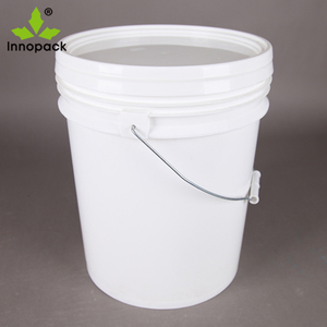 Seau en plastique vierge PP blanc de 18 litres avec couvercle simple, poignée en métal, épaisseur de paroi de 2,0 mm, seau en plastique transparent - Product Image 5