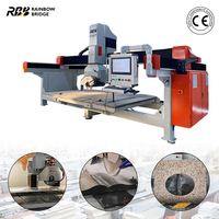 Scie à pont à cinq axes RBB HQ-3220D pour pierre, granit et marbre, 1200 mm, 29 kW, avec ventouse, écologique et automatique