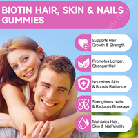 Compléments alimentaires pour cheveux, peau et ongles pour adultes, gommes à mâcher, biotine, collagène, vitamines, sans gluten, naturels, pour des cheveux sains, une peau éclatante et des ongles forts
