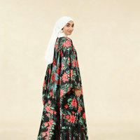 Abayas en polyester faites à la main, coupe ajustée, longueur cheville, pour femmes musulmanes, grandes tailles, couleur personnalisable, manches longues, respirantes, anti-plis