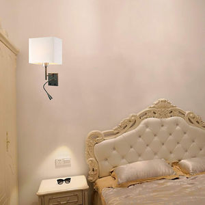 Silvi โคมไฟติดผนังโรงแรมในร่มร่วมสมัยโคมไฟผ้าสีขาวโคมไฟ LED ติดผนังสำหรับตกแต่ง - Product Image 4