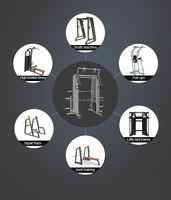 Rack de musculation pliable multifonctionnel intelligent en acier pour usage domestique, idéal pour l'entraînement de musculation et les exercices de fitness.