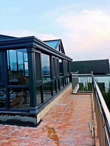 Современный дизайн большой алюминиевый каркас зеленый стеклянный дом Солнечная комната для вилл - Product Image 4