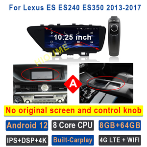Đài Phát Thanh Stereo Android 12 128GB Cho Xe Hơi Máy Phát <span class=keywords><strong>Video</strong></span> Đa Phương Tiện GPS Đài Phát Thanh Ô Tô CarPlay Cho Lexus ES ES240 ES250 ES350 ES300h 2013-2017 - Product Image 4