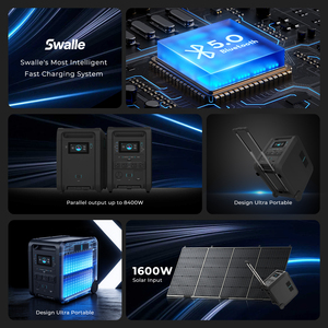 Batterie au lithium LiFePo4, charge rapide, alimentation électrique portable de secours 4200W pour la maison et l'extérieur, station de recharge, générateur solaire - Product Image 6