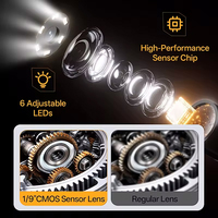 Caméra d'inspection de moteur d'avion, sonde de 6 mm, boroscope, indice de protection IP67, écran IPS de 4,5 pouces pour l'inspection de la chambre de combustion et des injecteurs de carburant