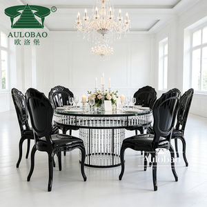 Sillas de plástico negro tallado para salón de banquetes de nuevo diseño para eventos bodas - Product Image 5