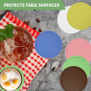 Custom Silicone Rubber <b>Bar</b> Cup Coasters Durable Heat Resistant Drink Cup <b>Mat</b> for Home Kitchen Drinks Coffee Heat Insulation <b>Mat</b> - Product Image 3