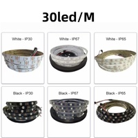 Ws2812b Ws2811 5V 12V 30 60 144Led 5050 RGBIC Bande Lumineuse LED Flexible Pixel Adressable Led Bande Lumineuse pour KTV bar Décoration