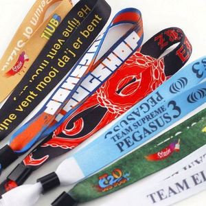 Bracelet à glissière personnalisé à usage unique en tissu polyester avec impression par sublimation pour événements et festivals - Product Image 3
