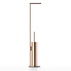 Porta scopino in oro rosa con porta carta da decoro Walther - Product Image 3