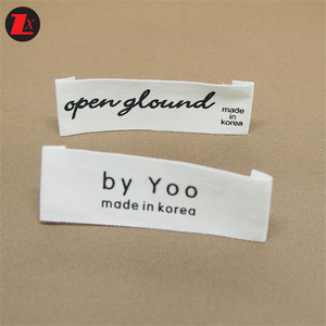 Trung Quốc Nhà máy tùy chỉnh tên thương hiệu logo và kích thước End gấp may dệt cổ dệt Thẻ Nhãn cho quần áo - Product Image 3