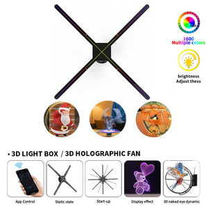 Nuevo Mini Ventilador Holográfico 3D de 14 cm con Tarjeta TF, Proyector LED Holográfico OEM, Control Multi-App, Pantalla Publicitaria Interior de 1800 Nit - Product Image 2