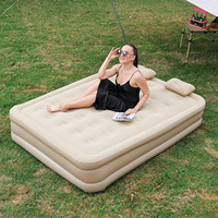 Haute qualité pliant pleine taille floqué auto-gonflant lit pneumatique matelas de couchage Camping matelas pneumatique