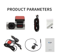 Perekam Mengemudi 1080P DVR Mobil Depan/Belakang WiFi GPS Kamera Ganda Layar Sentuh 3.2" MicroSD Penglihatan Malam Sudut 165 Derajat Cina