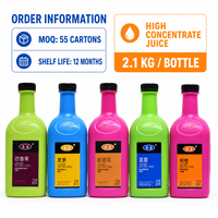 Hooggeconcentreerd sap 8X op voorraad, 2,1kg x 8/doos, snelle verzending vanuit US/MY/RU magazijnen, groothandel OEM