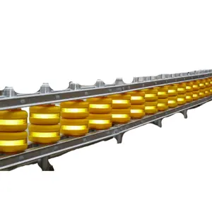 Système de rail de protection à double roulement jaune personnalisé Sécurité routière EVA PU Coussin de protection contre les accidents routiers Barrières à rouleaux