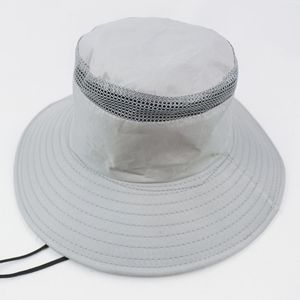 Bucket Hat Breathable Sun Protection Outdoor Fishing Hat Adult Khaki Polyester Fabric Wide Brim <b>Lightweight</b> Casual Wear - Product Image 2