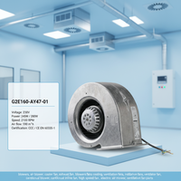 Ventilateur centrifuge AC ebmpapst G2E160-AY47-01 230V 50HZ 240W 2100RPM 590m³/h, ventilateur de soufflage pour salle blanche, ventilateur d'extraction industriel CE