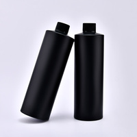 Bouteille en plastique HDPE noire de 1000 ml personnalisée en gros pour shampoing, après-shampoing, crème pour le visage, crème pour les yeux, emballage cosmétique pour soins de la peau avec bouchon à vis